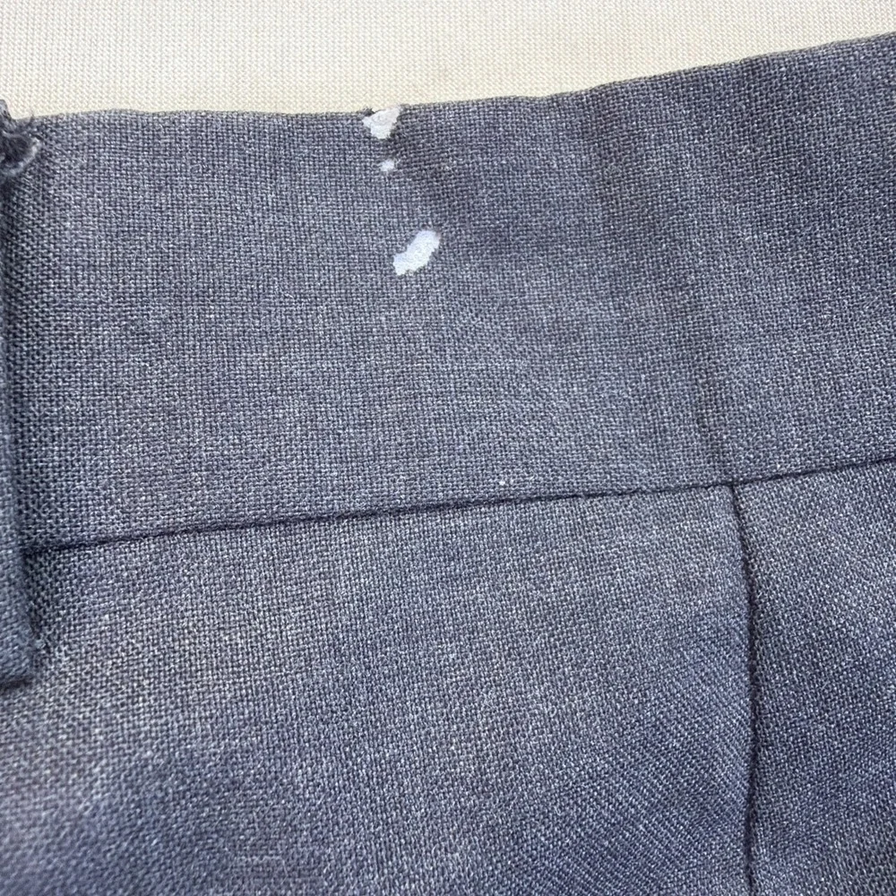 Hathaway Men Black Pleated Dress Pants Classic Fit 34x32 100% Wool